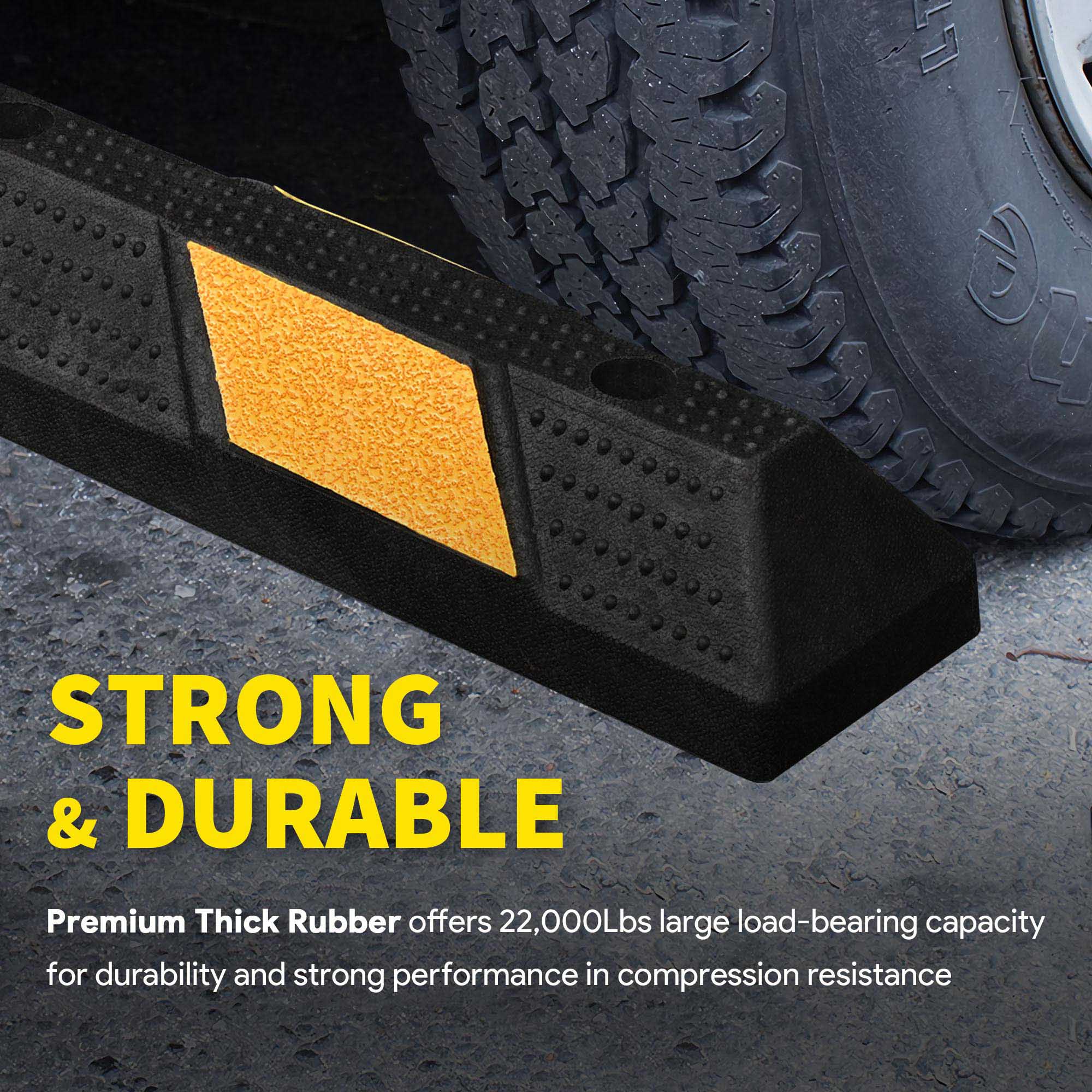 Garage Car Parking Curb Wheel Stopper Driveway Rubber Guide Block 22" 36" 71" - Picture 14 of 30