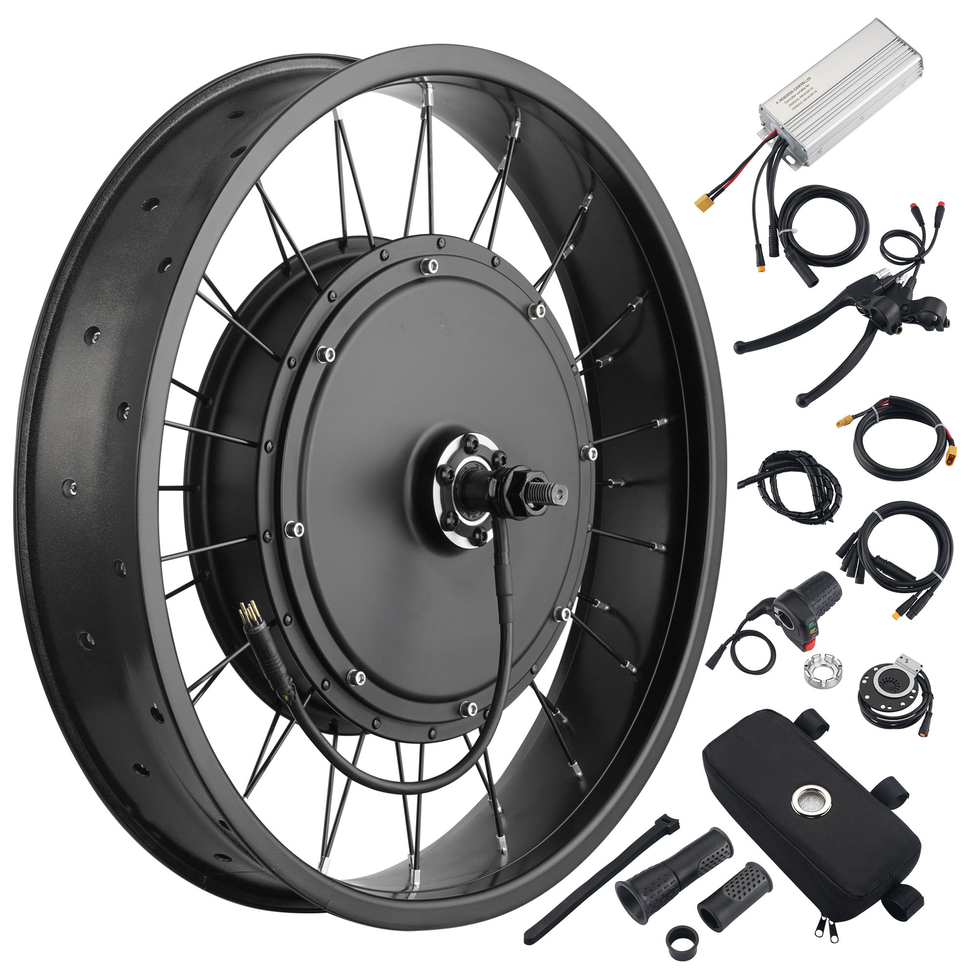 Yescom 20"x4"/26"x4" Fat Tire 48V Ebike Front/Rear Wheel Bicycle Conversion Kit - Picture 3 of 31