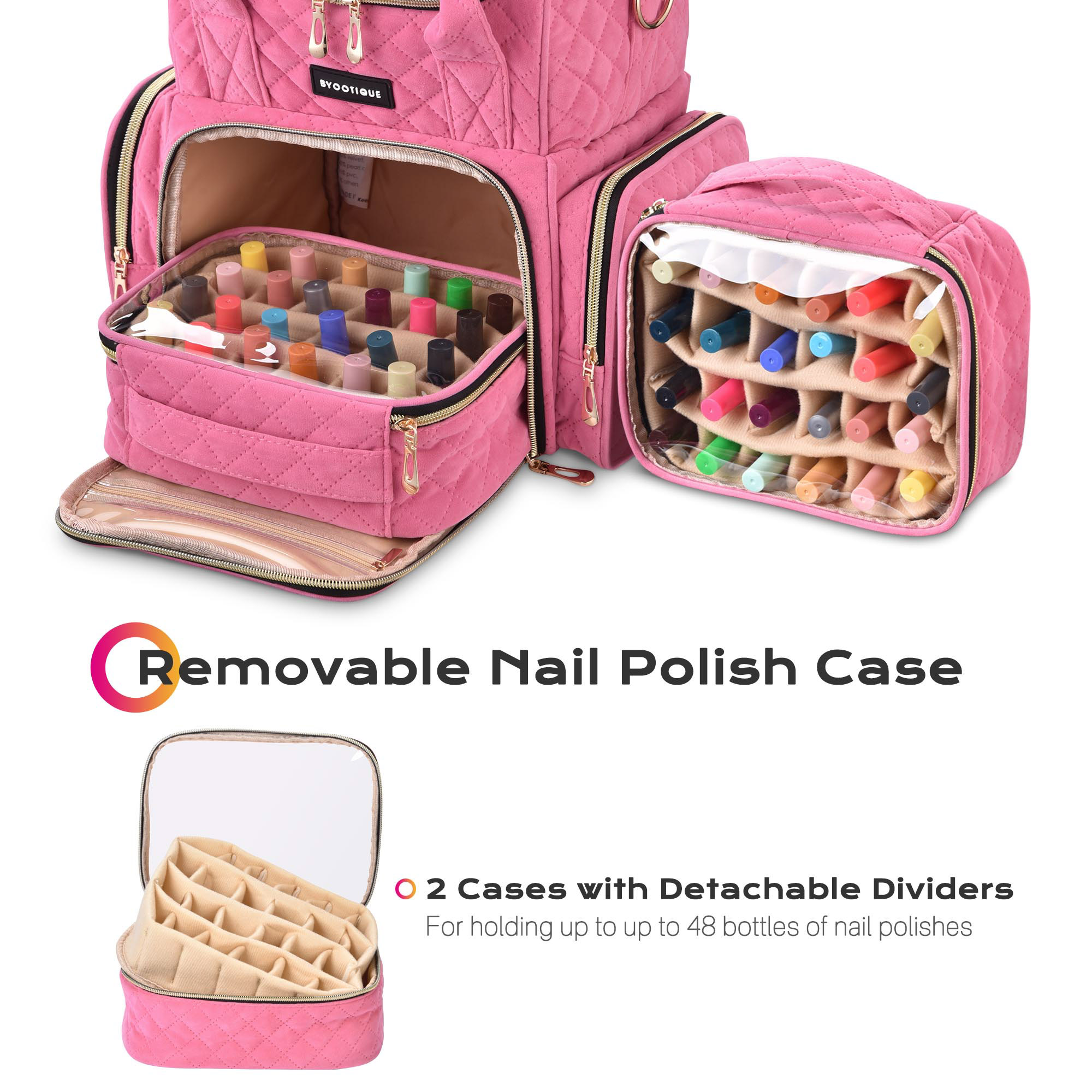 Byootique UV LED Nail Lamp with/Nail Drill Kit, Nail Polish Bag,Nail Table Salon - Picture 14 of 20