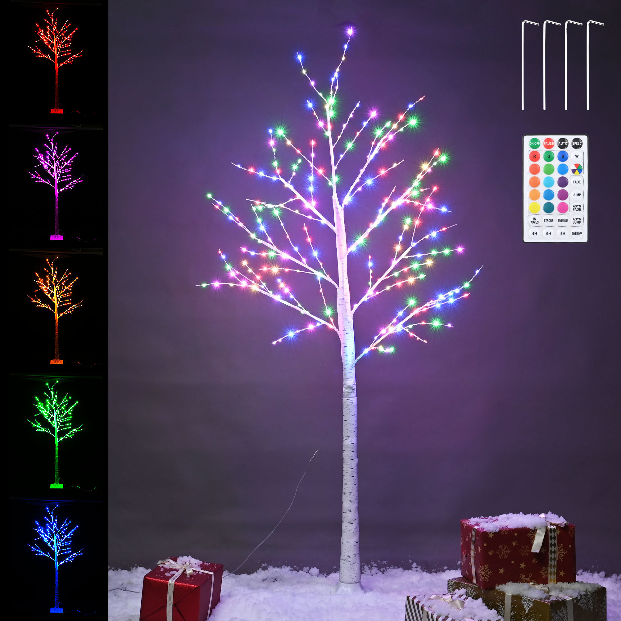 Yescom 5 Ft Christmas Tree Decoration Light Rgb Led String Lamp