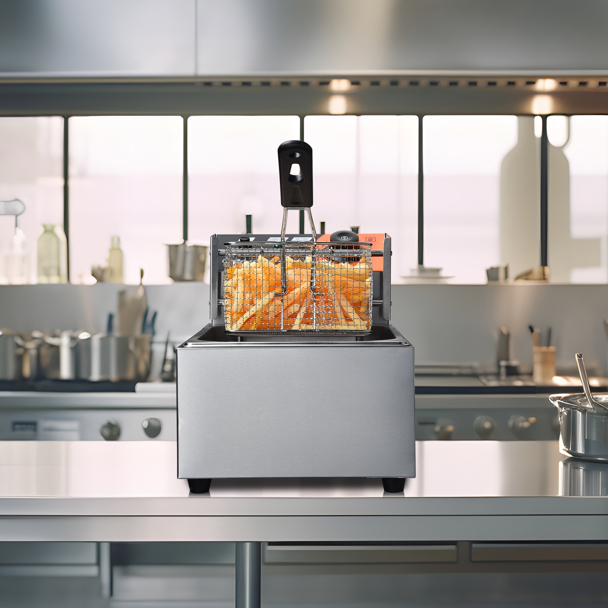 WeChef Elektrische Fritteuse Gewerbe Restaurant Hotel 10L-24L Tank Fast Food - Bild 18 von 45