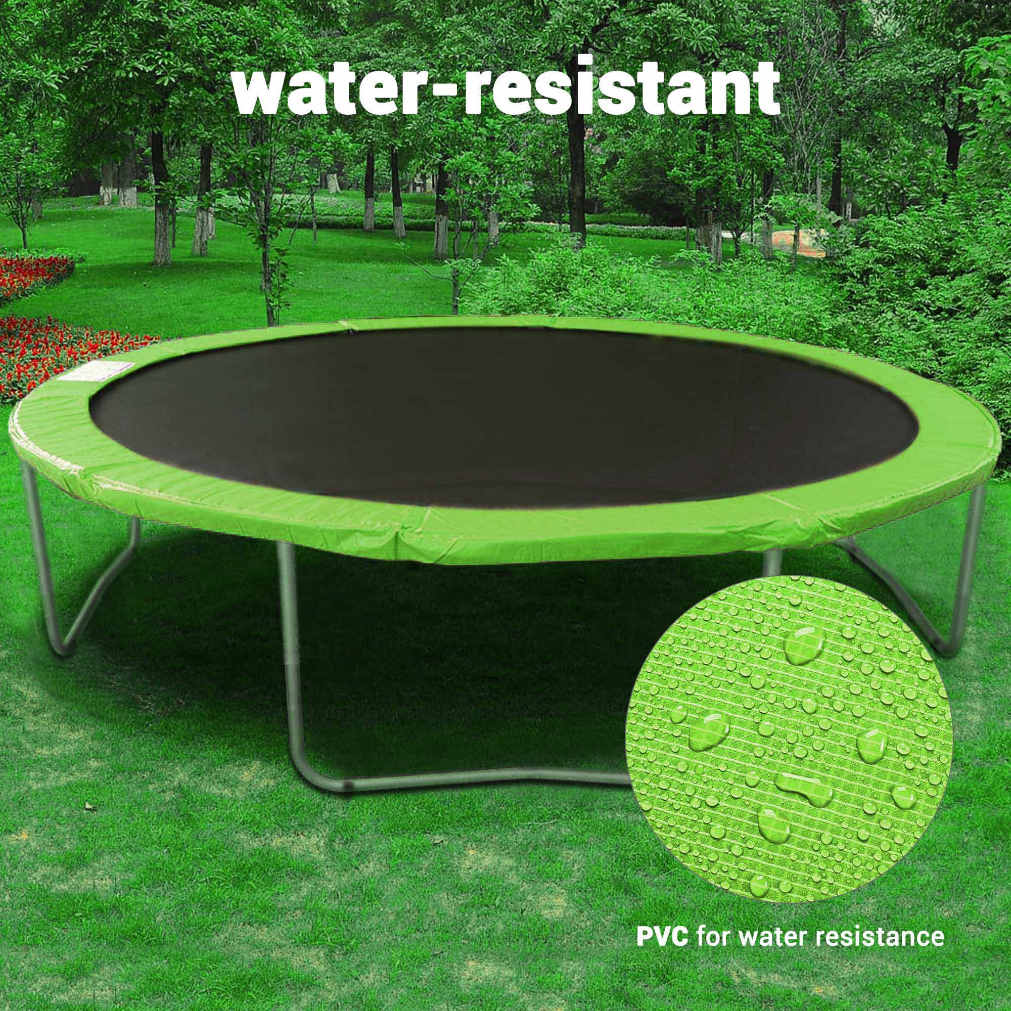 12' 14' 15' Round Trampoline Safety Pad Replacement Frame Spring Green Cover - Picture 10 of 15