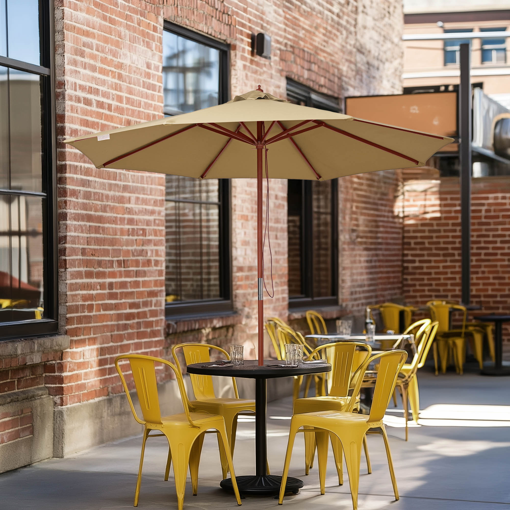 9FT Patio Umbrella Canopy Top Cover Replacement ONLY 8 Ribs Market Outdoor Yard - Picture 17 of 65