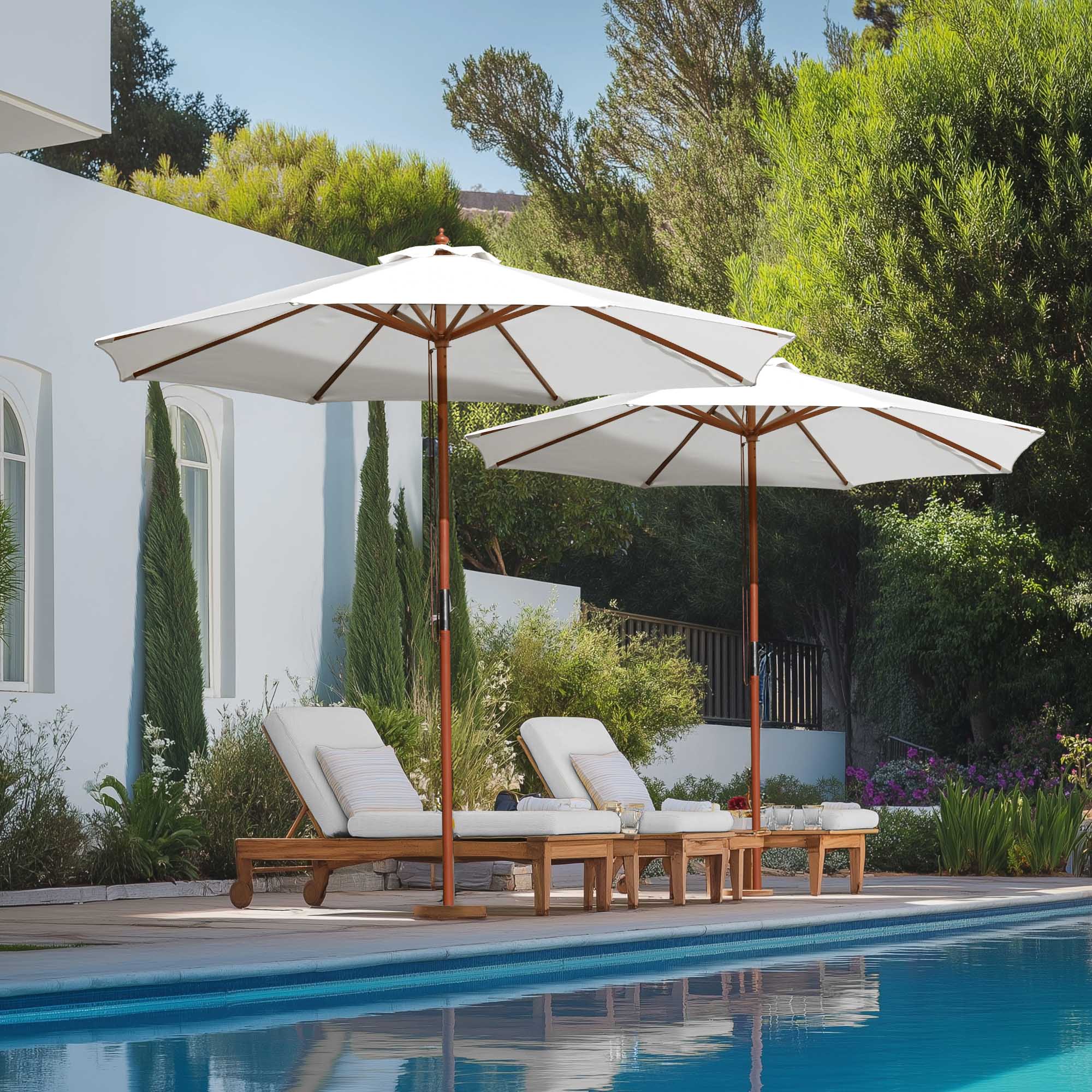 9FT Patio Umbrella Canopy Top Cover Replacement ONLY 8 Ribs Market Outdoor Yard - Picture 57 of 65