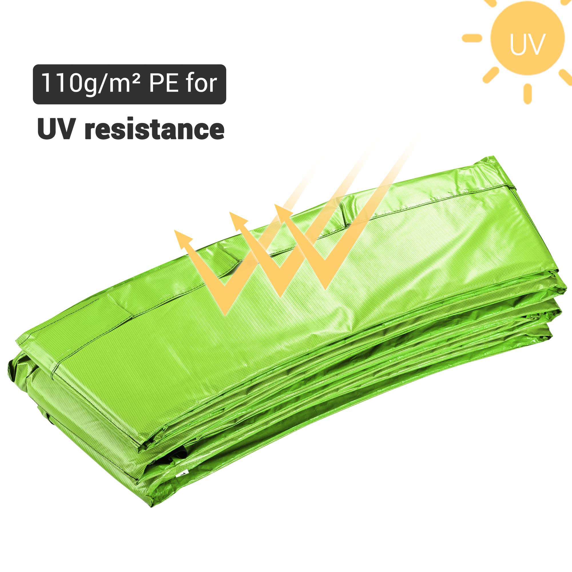 12' 14' 15' Round Trampoline Safety Pad Replacement Frame Spring Green Cover - Picture 15 of 15